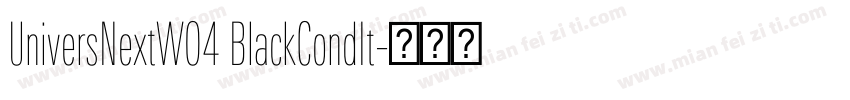 UniversNextW04 BlackCondIt字体转换